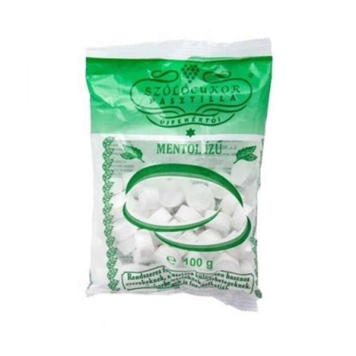 Szőlőcukor pasztilla mentol ízű 80g