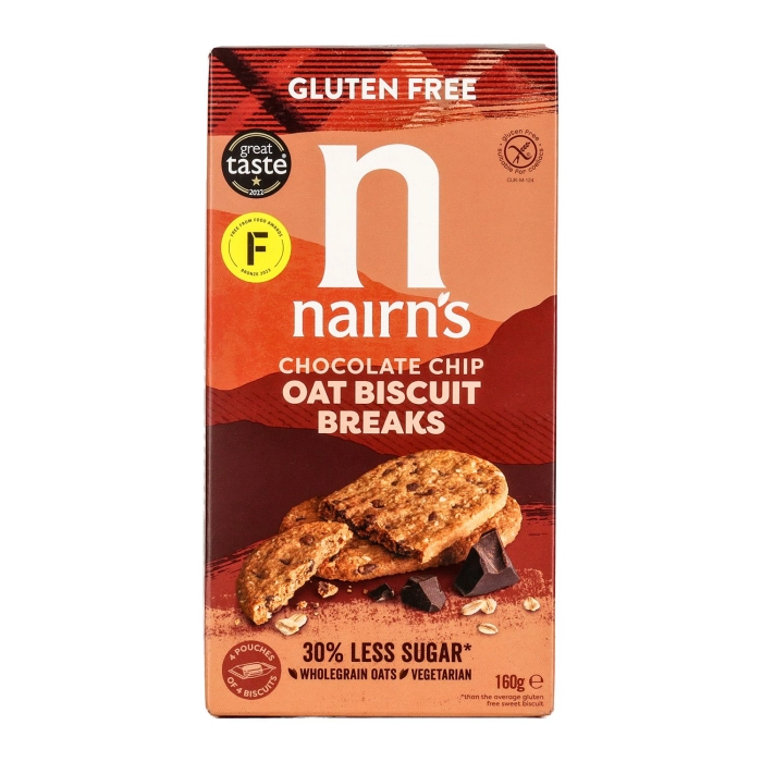 Nairn's zabkeksz étcsokoládé darabokkal 160g