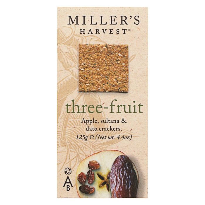 Miller's Harvest 3-gyümölcsös kréker 125g