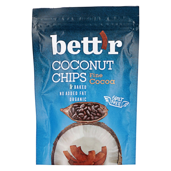 Bett'r Organic kakaós kókusz chips 70g
