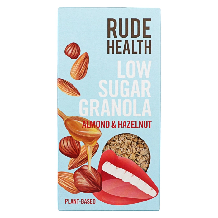 Rude Health csökkentett cukortartalmú granola mandulával és mogyoróval 400g