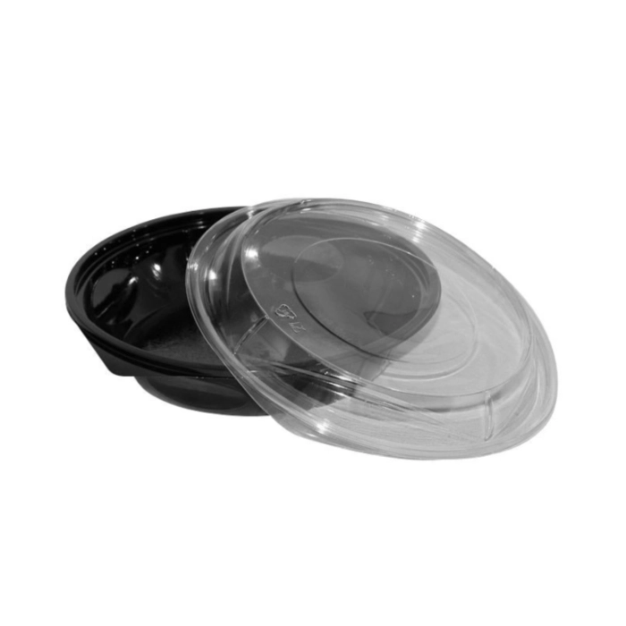 Fekete tégely 400 ml-es X (HOTFORM) (100db/csomag) PET