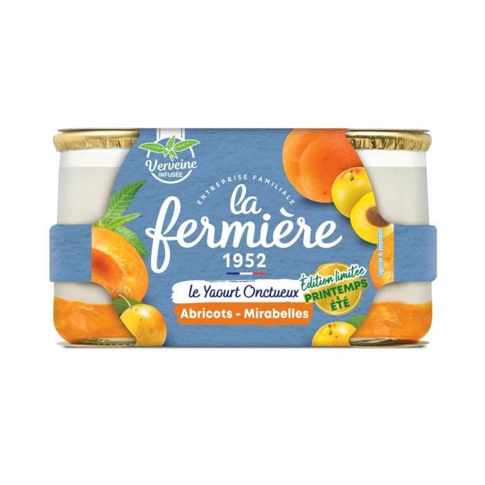 La Fermiére sárgabarack-mirabella joghurt (Limitált Kiadás) 2x150g