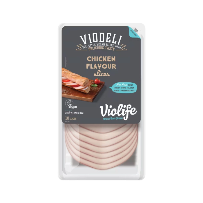 Viodeli csirke ízesítésű vegán  szeletek 100g