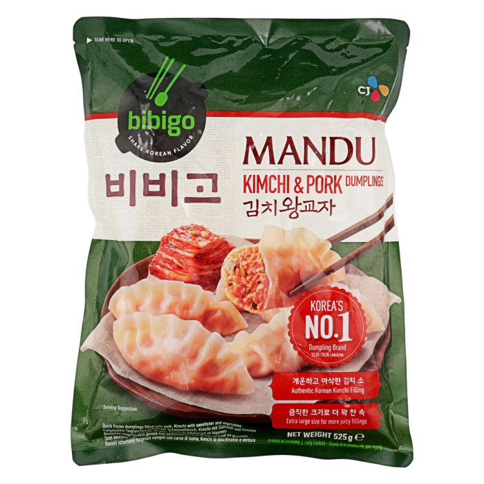 Bibigo Mandu koreai tésztagombócok sertéshússal és kimchivel töltve (fagyasztott) 525g