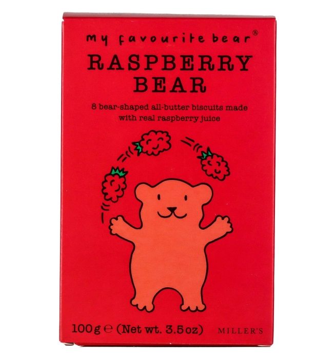 Artisan Biscuit Bear málnás keksz 100g