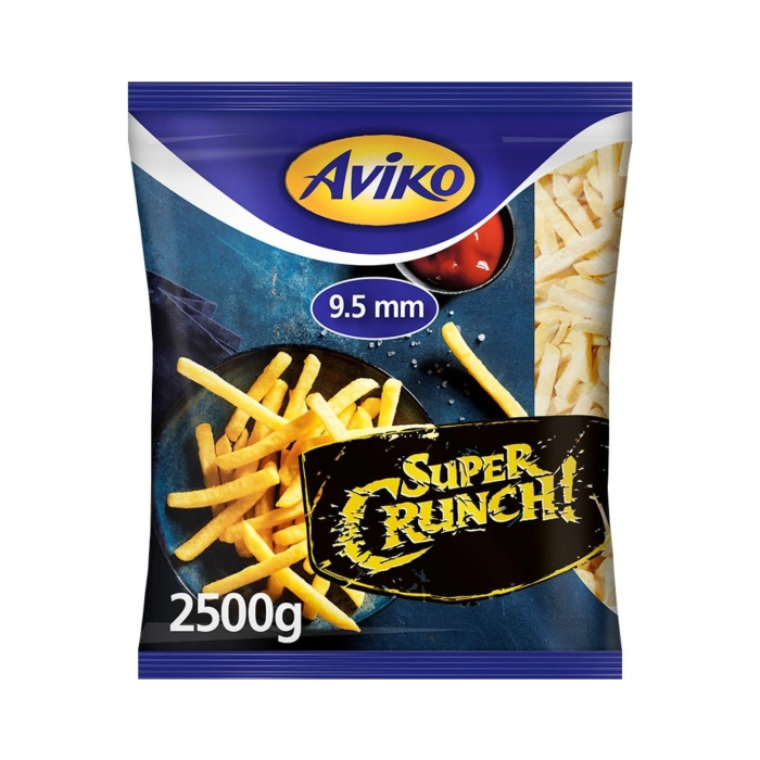 Aviko Super Crunch 9,5mm hasábburgonya ropogós bevonattal gyorsfagyasztott 2500g