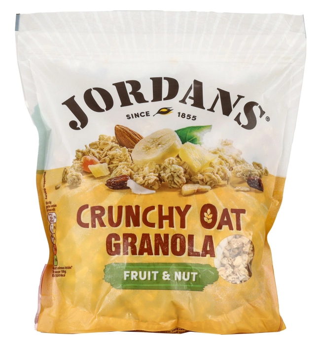 Jordans garanola ropogós zabpehely gyümölcsös-diós 750g