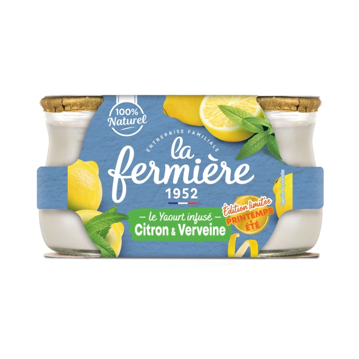 La Fermiére citrom-verbéna joghurt  2x140g