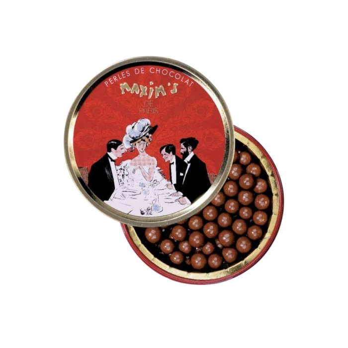 Maxim's Round tin Milk chocolate pearls