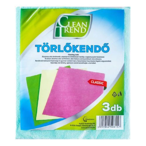 Clean Trend törlőkendő 3db-os