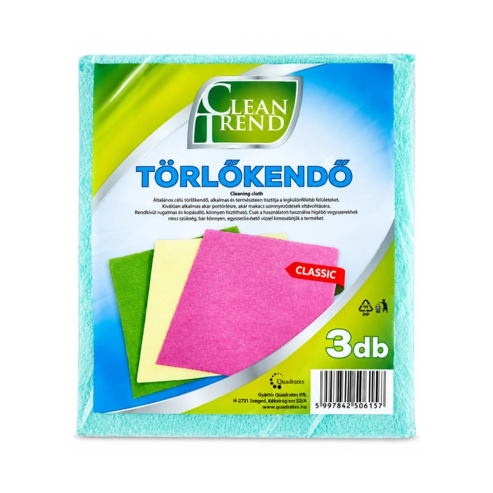 Clean Trend törlőkendő 3db-os