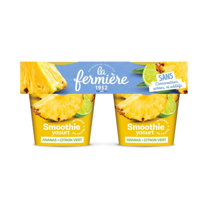 La Fermiére ananász-lime joghurt 2x140g