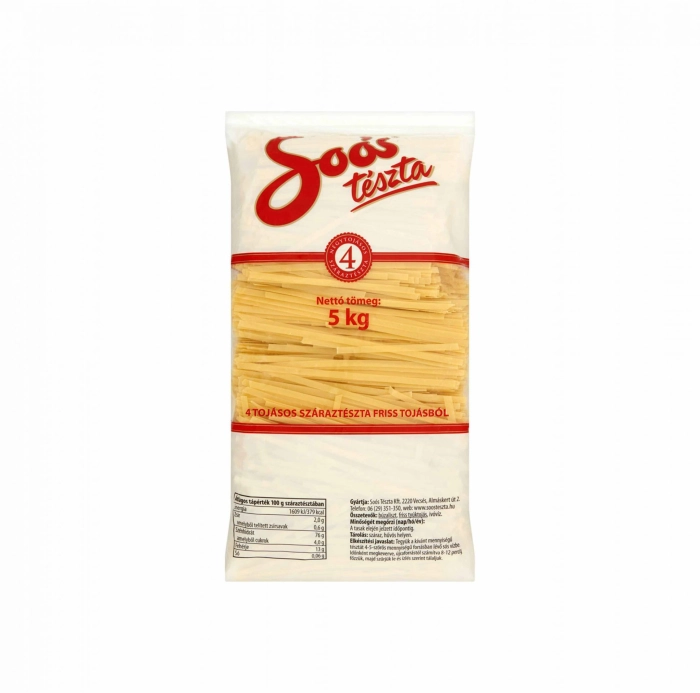 Soós 4 tojásos szélesmetélt tészta 5kg