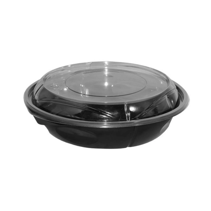 Tégelytető HOTFORM fekete 800 ml-hez (150db/csomag) PET