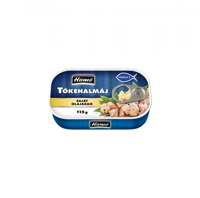 Hamé tőkehalmáj saját olajában 115g