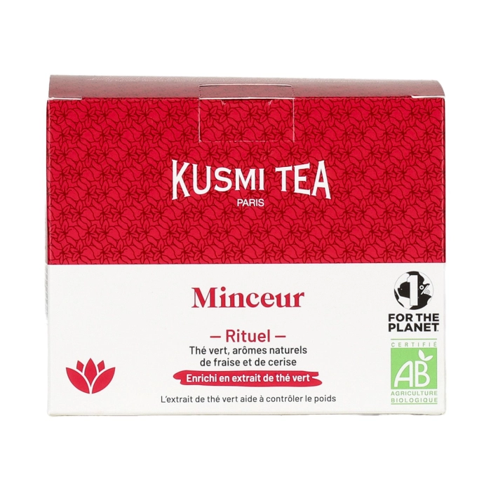 Kusmi Slim Ritual cseresznyével és eperrel ízesített szálas bio zöld tea100g