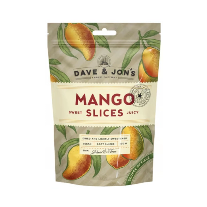 Dave & Jon's Mango Slice Sweet Juicy szárított mangó 100g