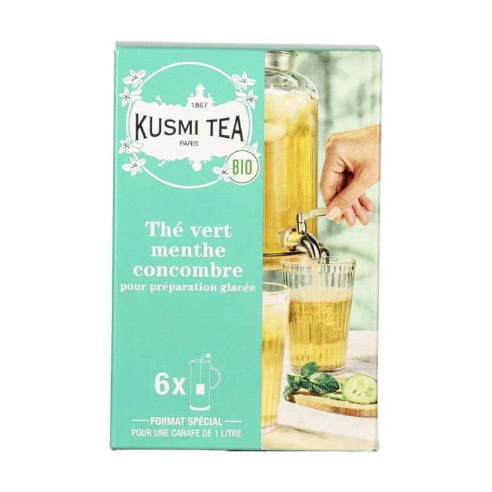 Kusmi uborka-menta ízesítésű zöld tea 6 filter 48g
