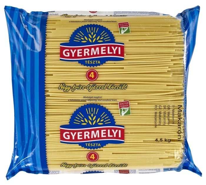 Gyermelyi 4 tojásos makaróni 9kg