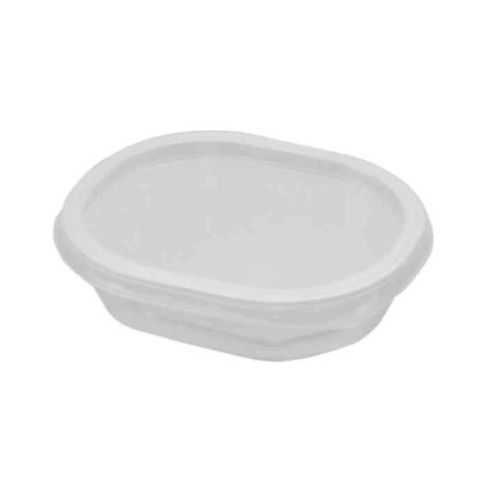Oktogon salátás alj víztiszta 375 ml-es PP (50db/csomag)