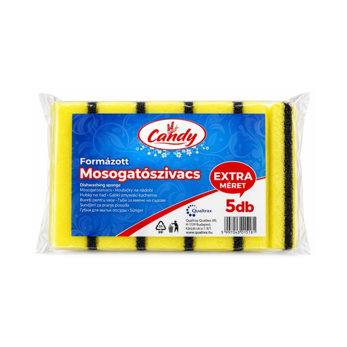 Candy mosogatószivacs formázott extra 5db-os