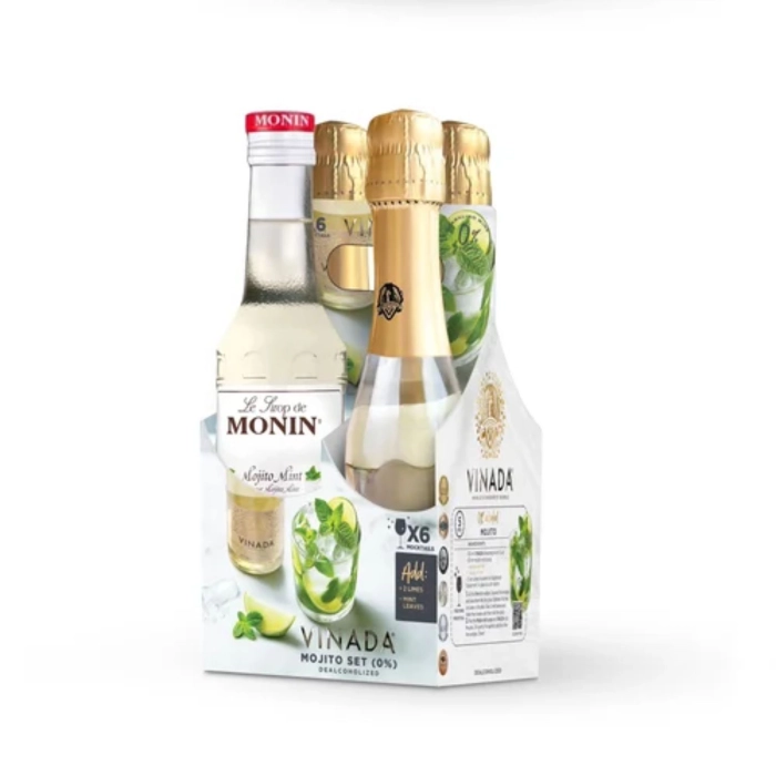 Vinada Mojito alkoholmentes ajándék doboz (3x200ml + 1xMonini)