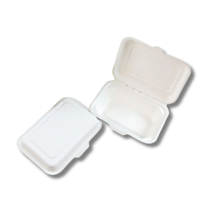 Bagasse menübox egyterű 18*14*7cm HP2 (150db/csomag) komposztálható