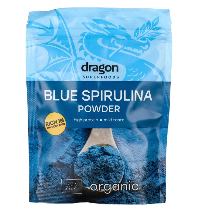 Dragon Superfoods kék spirulina por 75g