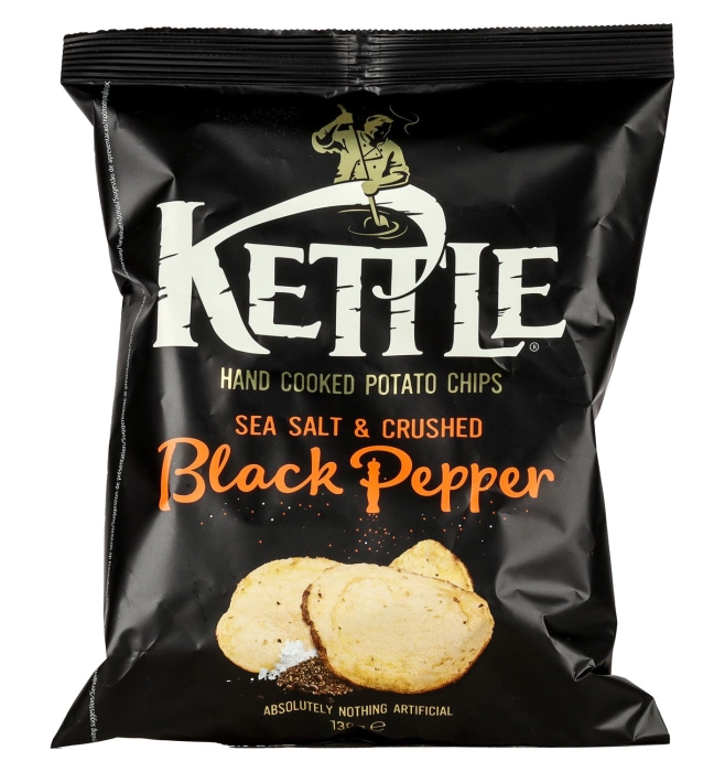 Kettle tengeri sós, feketeborsos burgonyachips 130g