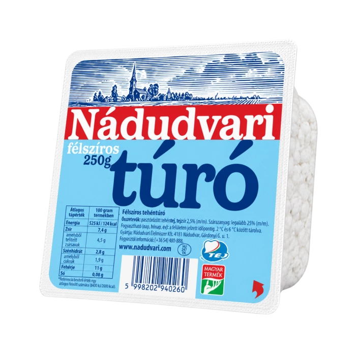 Nádudvari félzsíros tehéntúró 250g