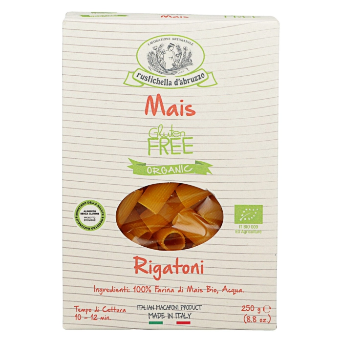Rustichella Bio gluténmentes Rigatoni kukoricalisztből 250g