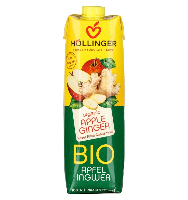 Höllinger alma-gyömbér bio gyümölcsital 1l