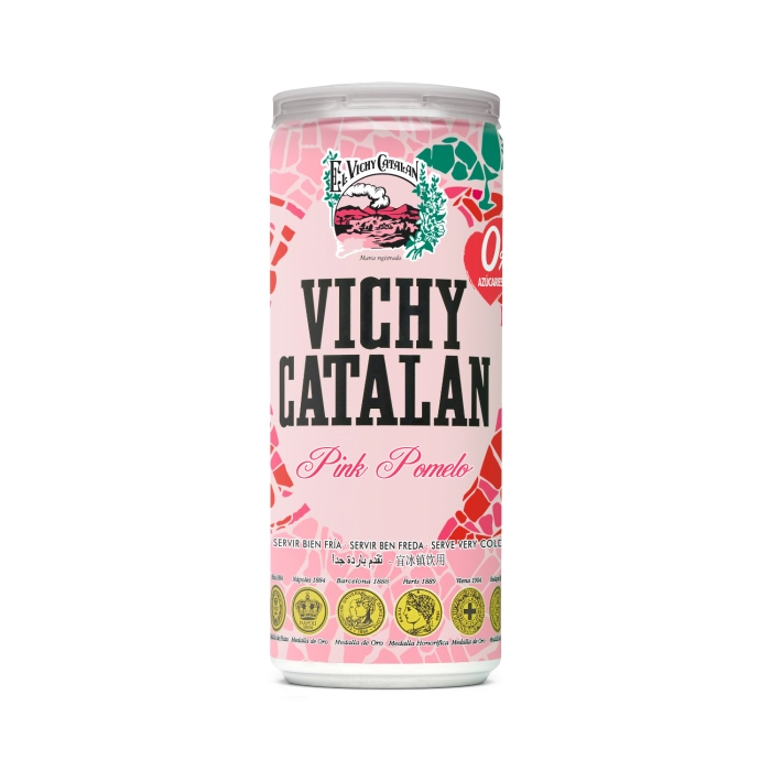 Vichy Catalan pink-pomelo szénsavas ásványvíz dobozos 0,33l