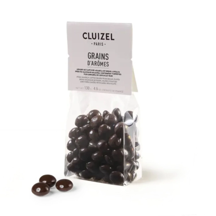 Michel Cluizel étcsokoládéval bevont kávébab 130g