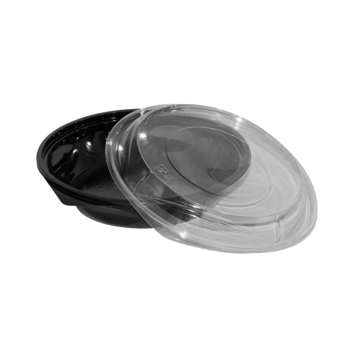 Tégelytető HOTFORM fekete 400 ml-hez (100db/csomag) PET