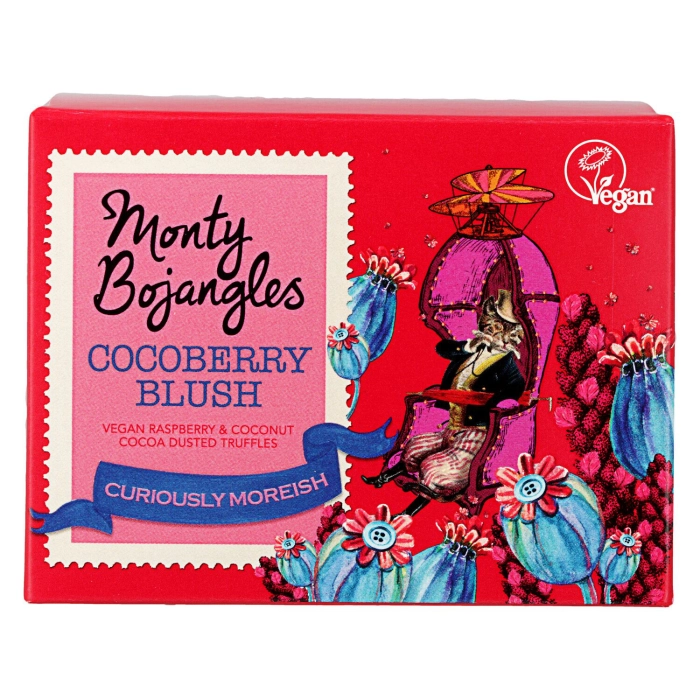 Monty Bojangles Cocoberry Blush málnás-karamellizált kókuszos vegán trüffel 100g