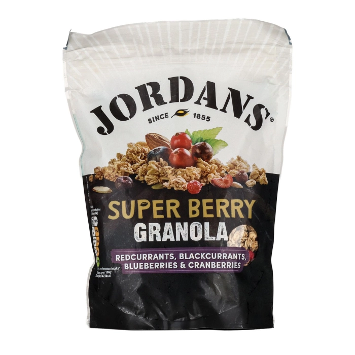 Jordans Super Berry ropogós granola bogyósgyümölcsökkel, mézzel és magvakkal 340g