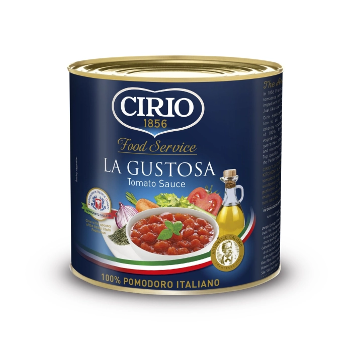 Cirio La Gustosa fűszerezett paradicsom konzerv 2,55kg