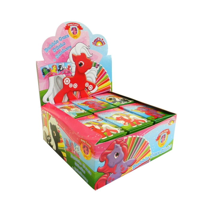 Ponyland bubble gum stick rágógumi 28g/18db