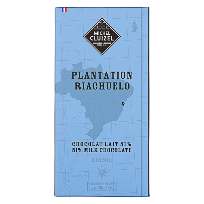Cluizel Plantation Riachuelo brazil tejcsokoládé 70g