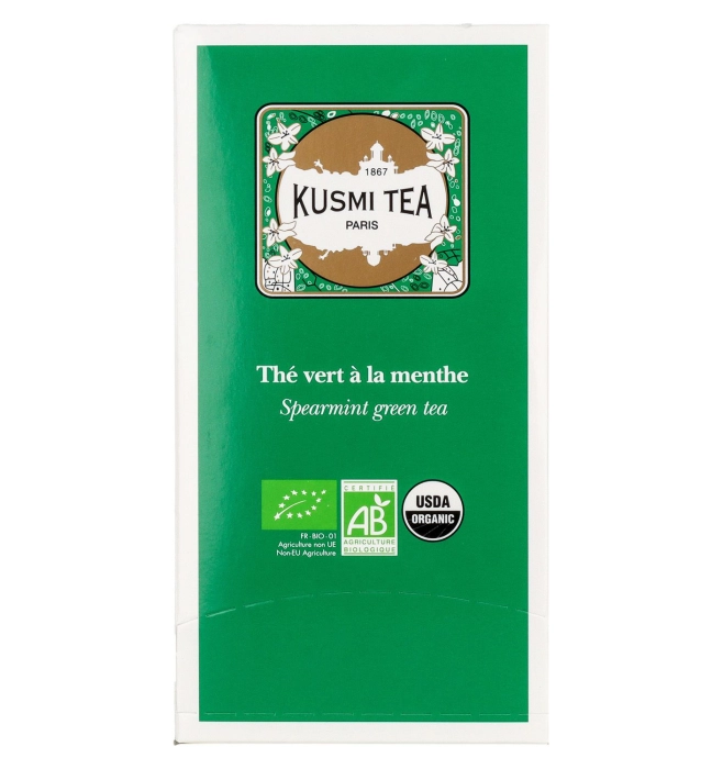 Kusmi fodormentával ízesített zöld tea 25 filter 50g