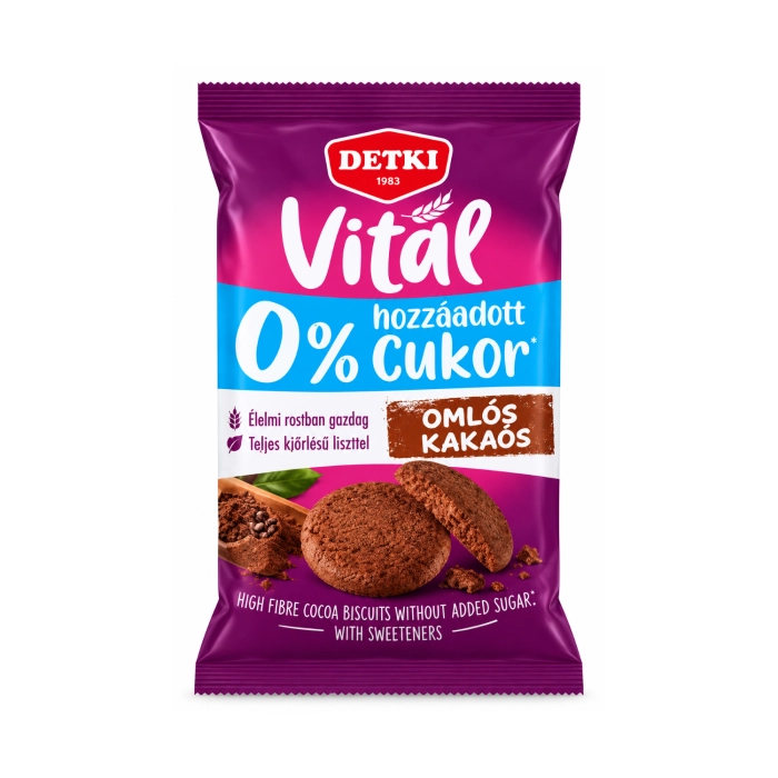 Detki Vitál kakaós omlós keksz HCN 180g