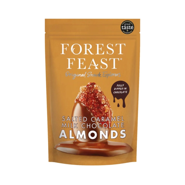Forest Feast sós karamellás tejcsokoládéba mártott mandulaszemek 120g