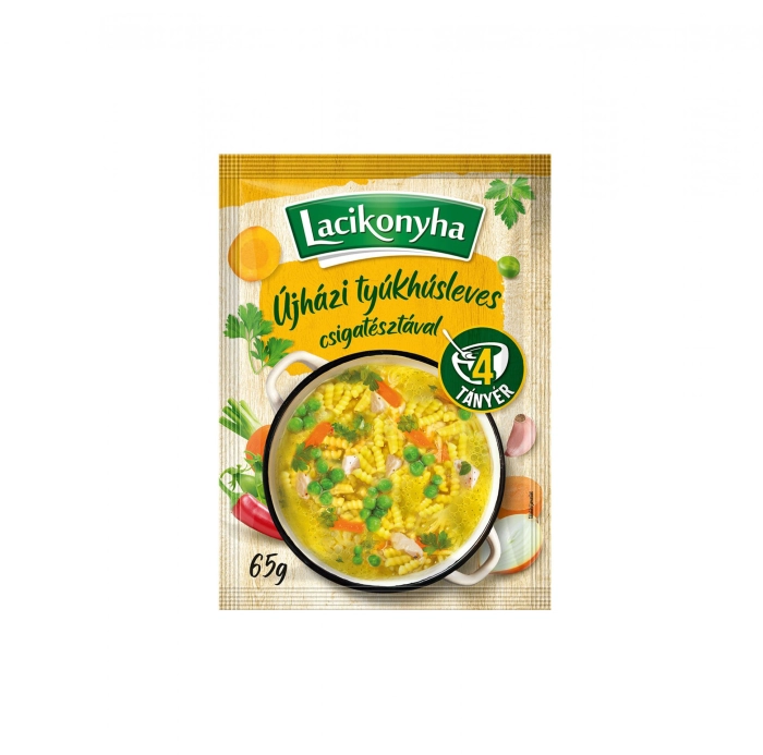 Lacikonyha újházi tyúkhúsleves csigatésztával 4 tányéros 65g