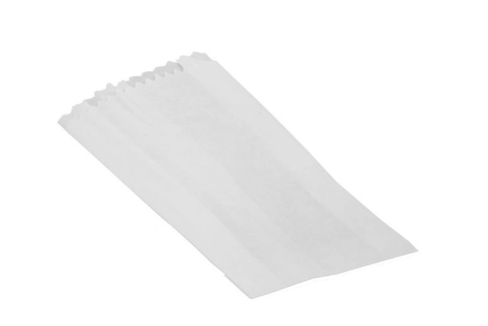Sütőipari papírzacskó 5/4-es,fehér 160+45×250 mm 35 gr