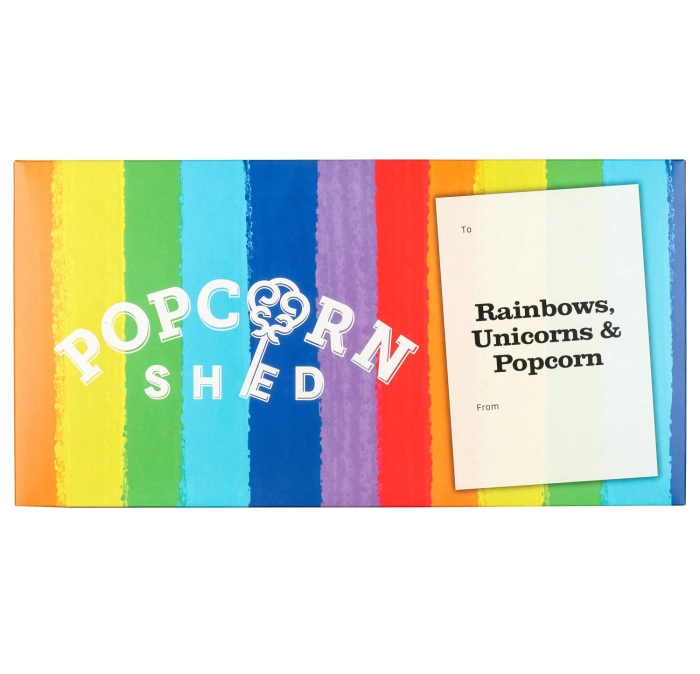Popcorn Shed Rainbows & Unicorns ízesített popcorn díszdobozban 240g