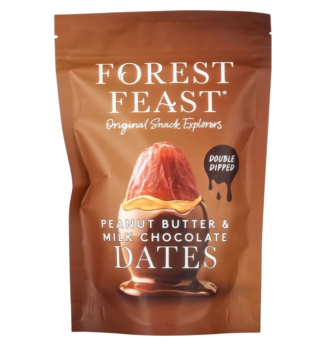 Forest Feast mogyoróvajas tejcsokoládéba mártott datolyaszemek 140g
