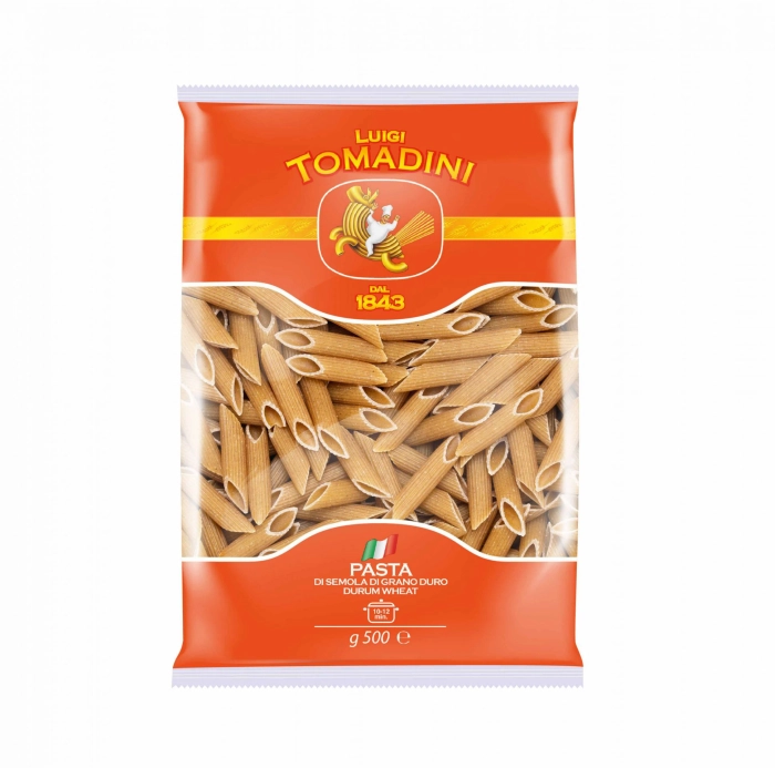 Tomadini teljes kiőrlésű penne tészta 500g