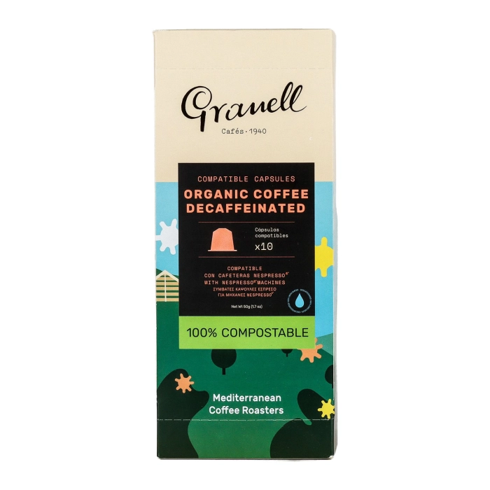 Granell Cafes természetes pörkölésű őrölt koffeinmentes kávé 10db 50g